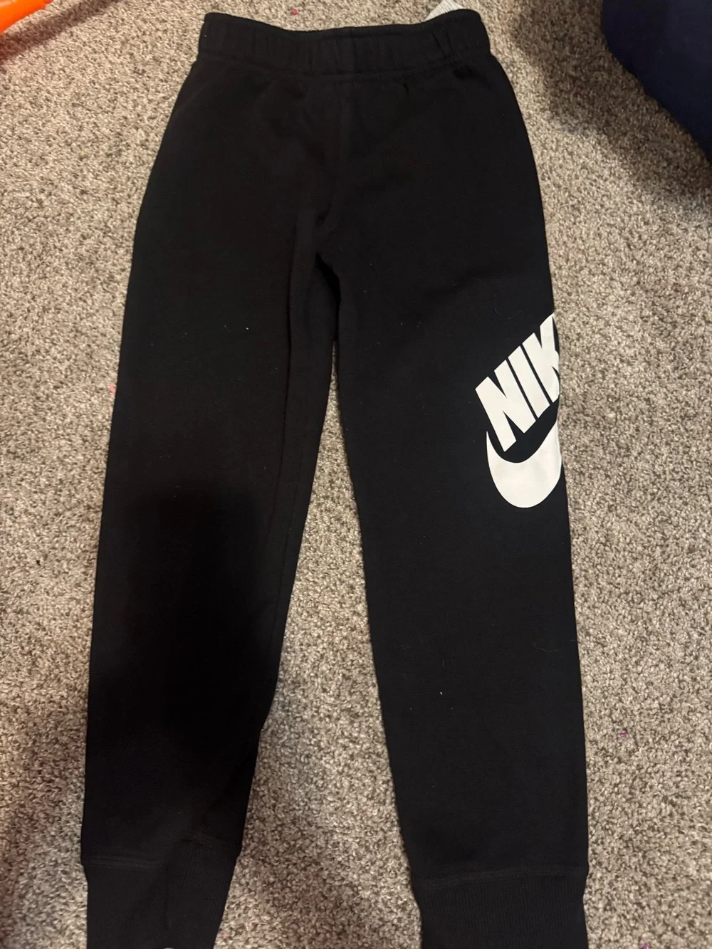 Nike Black Jogger Pants with White Logo